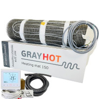 Нагрівальний мат GrayHot 150 Вт/м² + Wi-Fi термостат для укладки теплої підлоги без стяжки